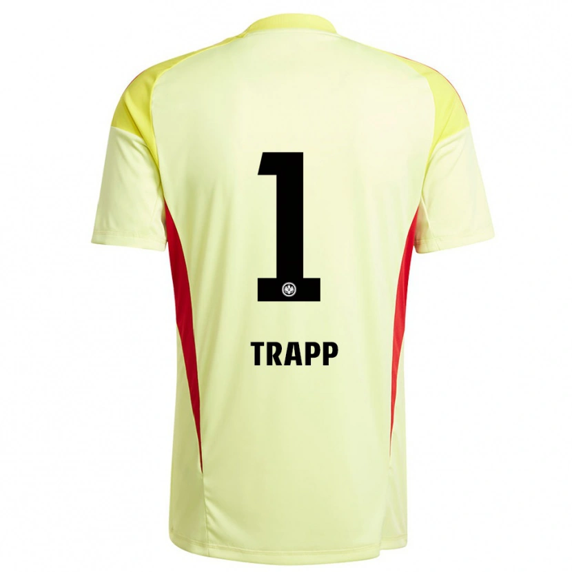Danxen Enfant Kevin Trapp #1 Maillot de Gardien Jaune Clair Noir 2025/26 T-shirt