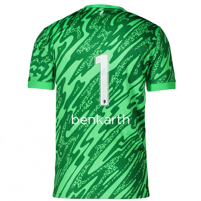 Danxen Enfant Laura Benkarth #1 Maillot de Gardien Vert Blanc 2025/26 T-shirt
