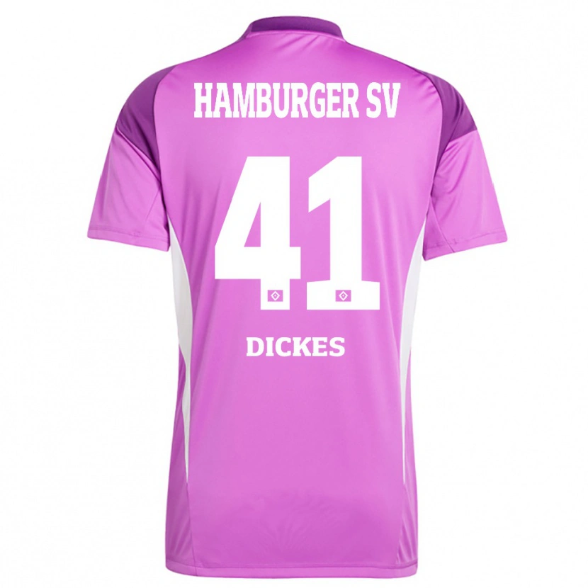 Danxen Enfant Fernando Dickes #41 Maillot de Gardien Blanc Lilas Violet 2025/26 T-shirt