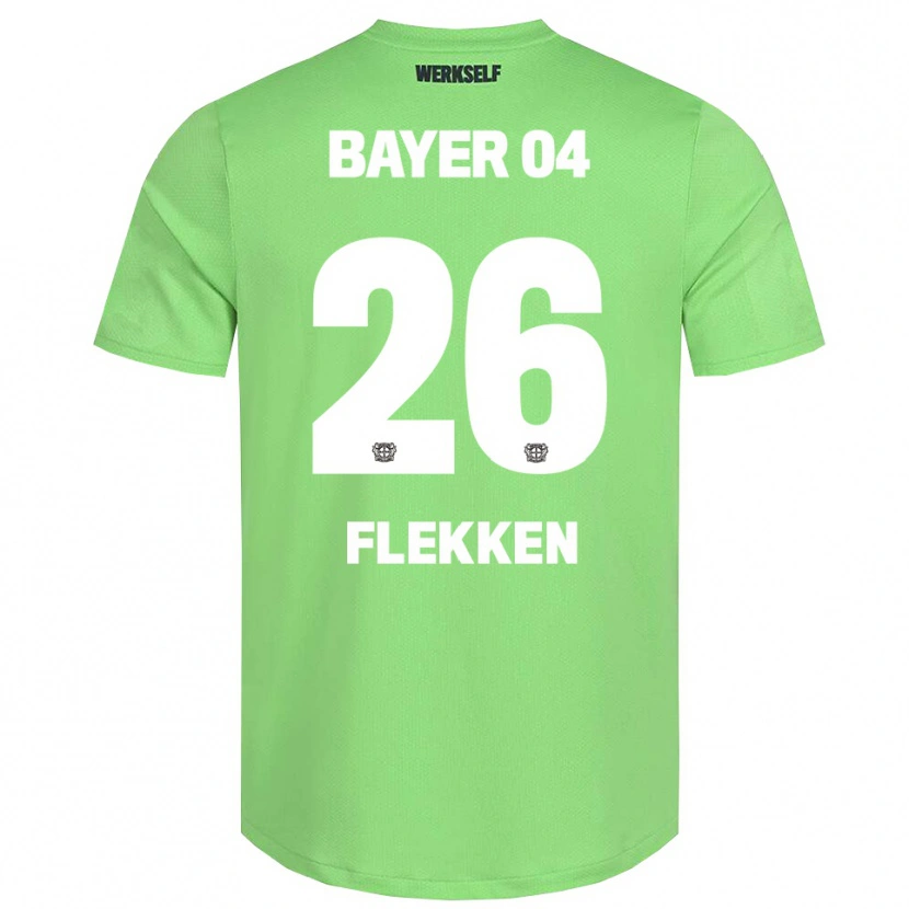 Danxen Enfant Mark Flekken #26 Maillot de Gardien Vert Clair Blanc 2025/26 T-shirt