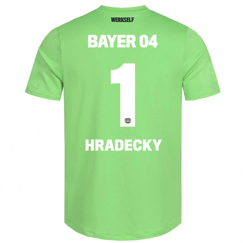 Danxen Enfant Lukas Hradecky #1 Maillot de Gardien Vert Clair Blanc 2025/26 T-shirt