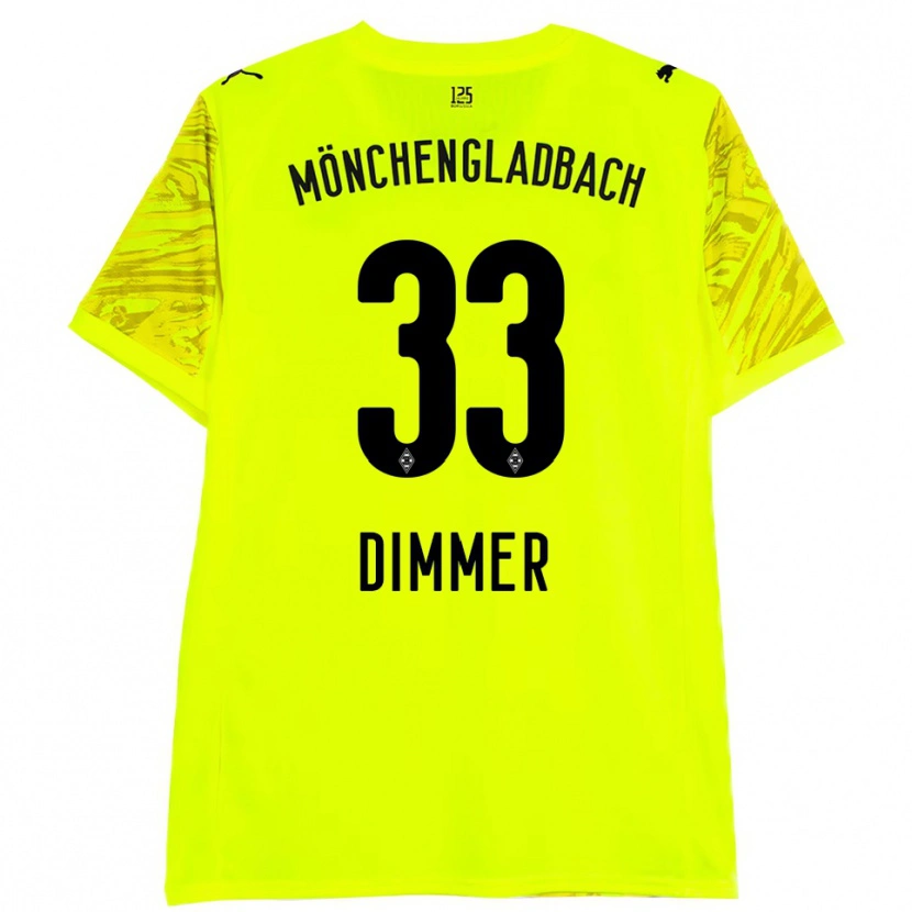 Danxen Enfant Florian Dimmer #33 Maillot de Gardien Jaune Noir 2025/26 T-shirt