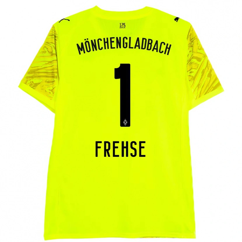 Danxen Enfant Jil Frehse #1 Maillot de Gardien Jaune Noir 2025/26 T-shirt