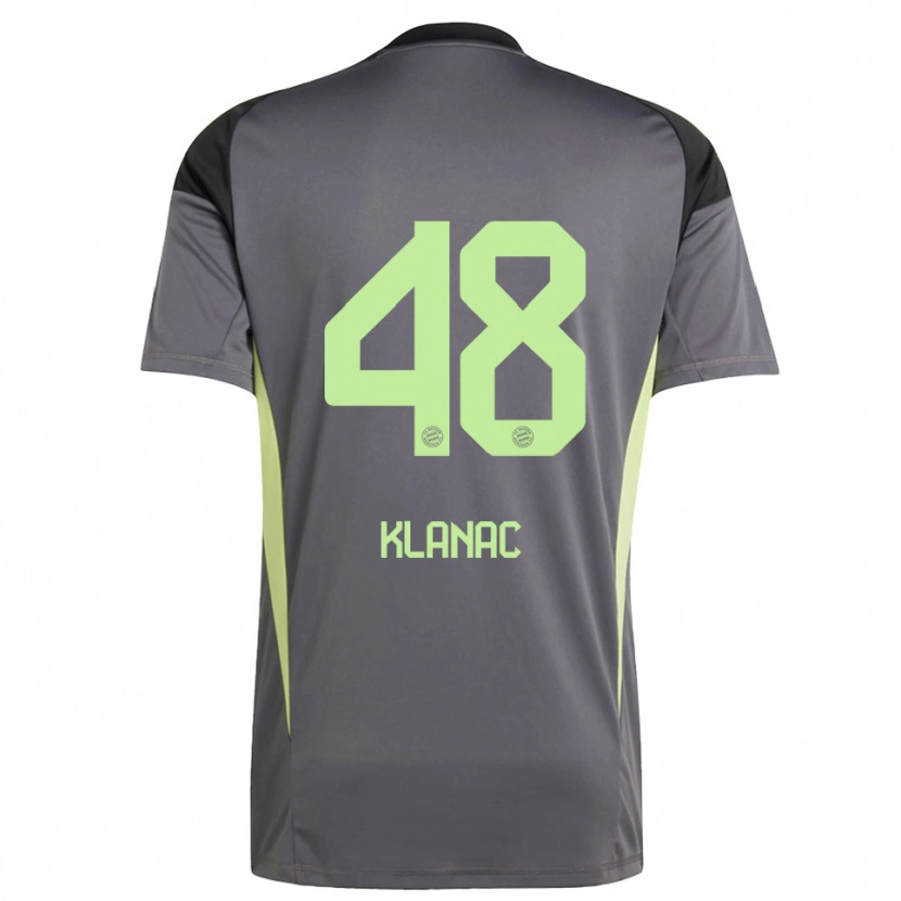 Danxen Enfant Leon Klanac #48 Maillot de Gardien Jaune Vert Noir 2025/26 T-shirt