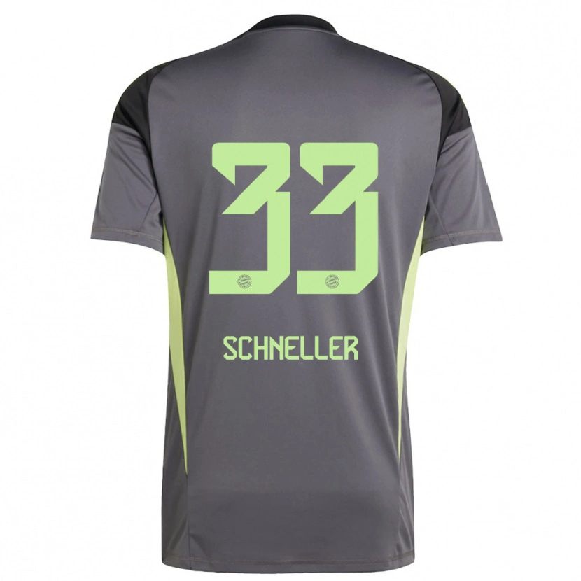 Danxen Enfant Lukas Schneller #33 Maillot de Gardien Jaune Vert Noir 2025/26 T-shirt
