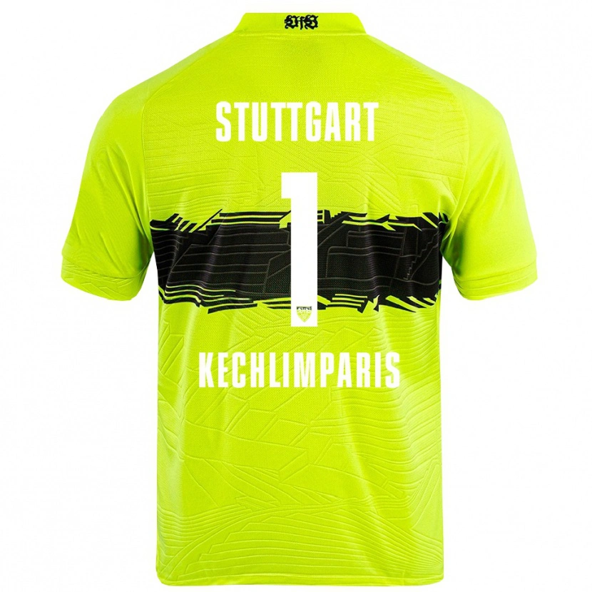 Danxen Enfant Ioannis Kechlimparis #1 Maillot de Gardien Vert Jaune Noir 2025/26 T-shirt