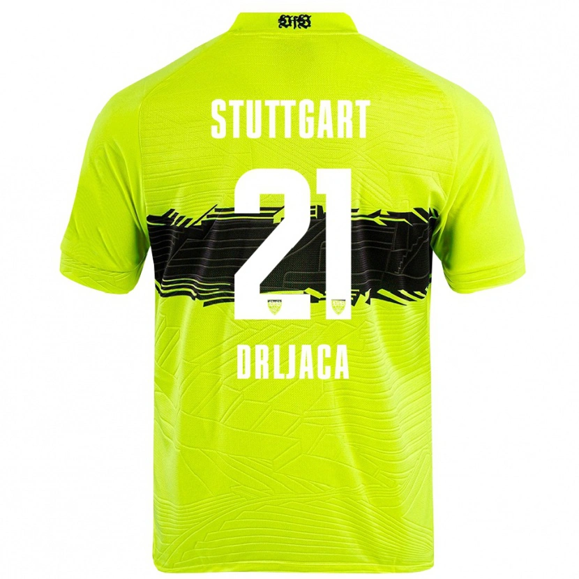 Danxen Enfant Stefan Drljaca #21 Maillot de Gardien Vert Jaune Noir 2025/26 T-shirt