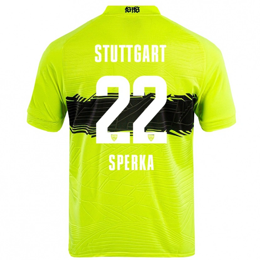 Danxen Enfant Bastian Sperka #22 Maillot de Gardien Vert Jaune Noir 2025/26 T-shirt