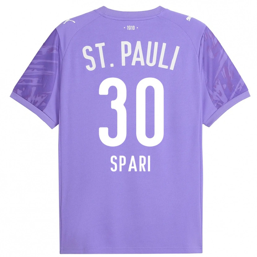 Danxen Enfant Simon Spari #30 Maillot de Gardien Violet Moyen Noir 2025/26 T-shirt