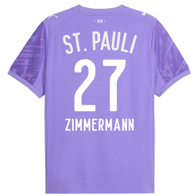 Danxen Enfant Tara Zimmermann #27 Maillot de Gardien Violet Moyen Noir 2025/26 T-shirt