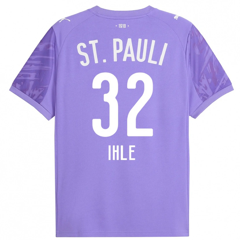 Danxen Enfant Friederike Ihle #32 Maillot de Gardien Violet Moyen Noir 2025/26 T-shirt