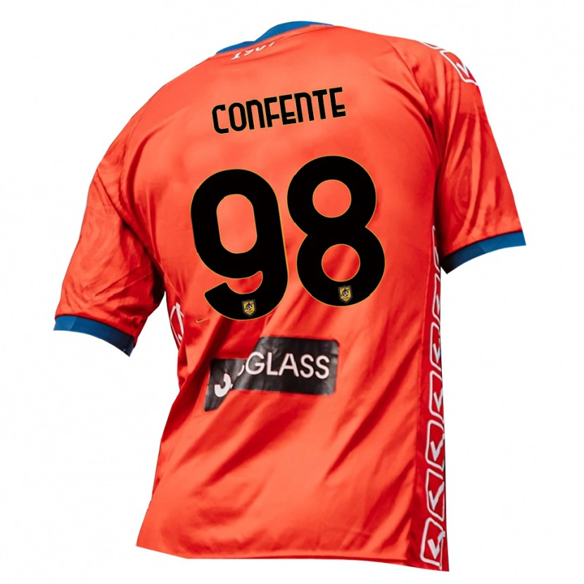 Danxen Enfant Alessandro Confente #98 Maillot de Gardien Orange Rouge 2025/26 T-shirt