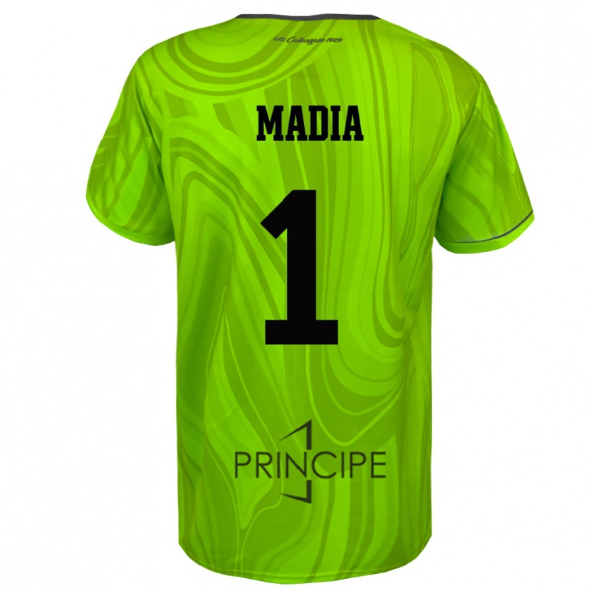 Danxen Enfant Lorenzo Madia #1 Maillot de Gardien Jaune Vert Noir 2025/26 T-shirt