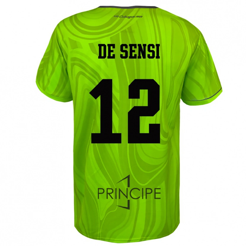 Danxen Enfant Giuseppe De Sensi #12 Maillot de Gardien Jaune Vert Noir 2025/26 T-shirt