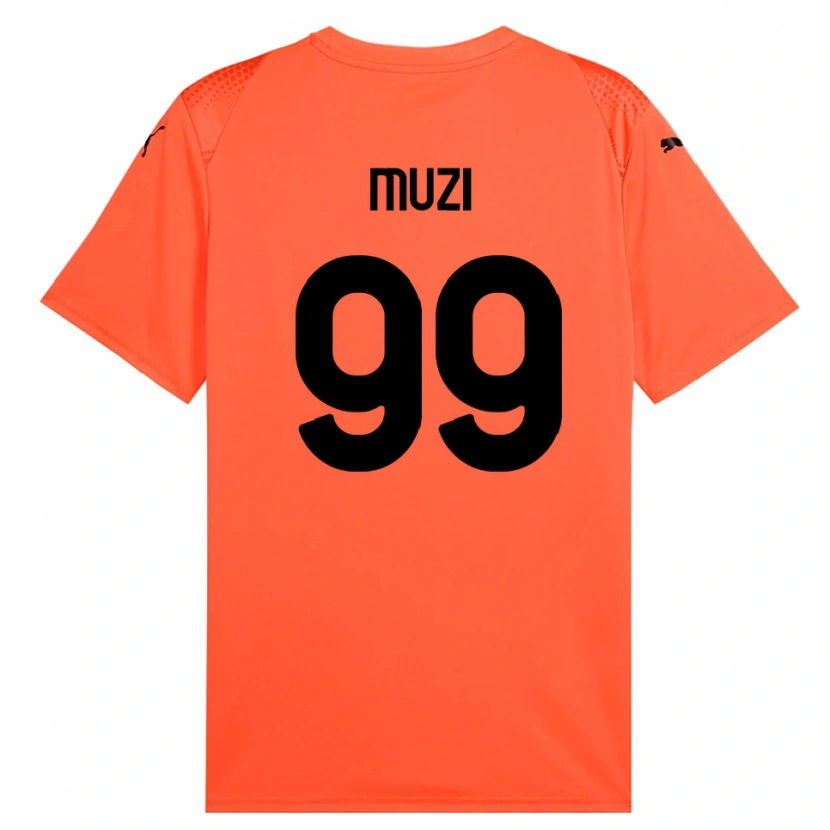 Danxen Enfant Christian Muzi #99 Maillot de Gardien Orange Noir 2025/26 T-shirt