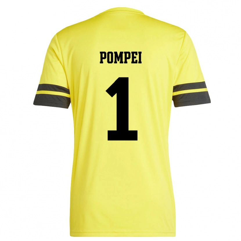 Danxen Enfant Thomas Pompei #1 Maillot de Gardien Jaune Noir 2025/26 T-shirt