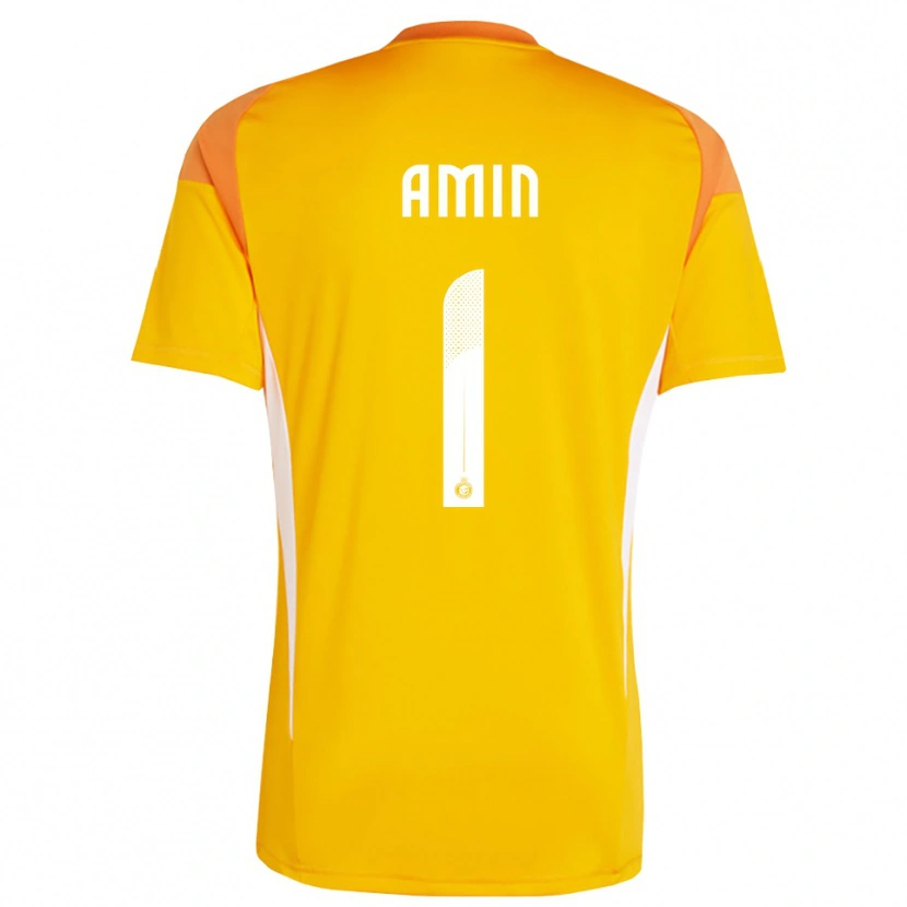 Danxen Enfant Amin Al-Bukhari #1 Maillot de Gardien Orange Jaune Blanc 2025/26 T-shirt