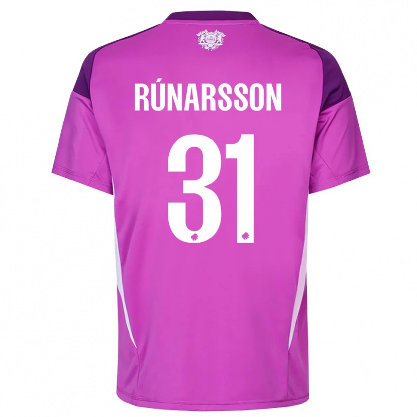 Danxen Enfant Rúnar Alex Rúnarsson #31 Maillot de Gardien Blanc Lilas Violet 2025/26 T-shirt