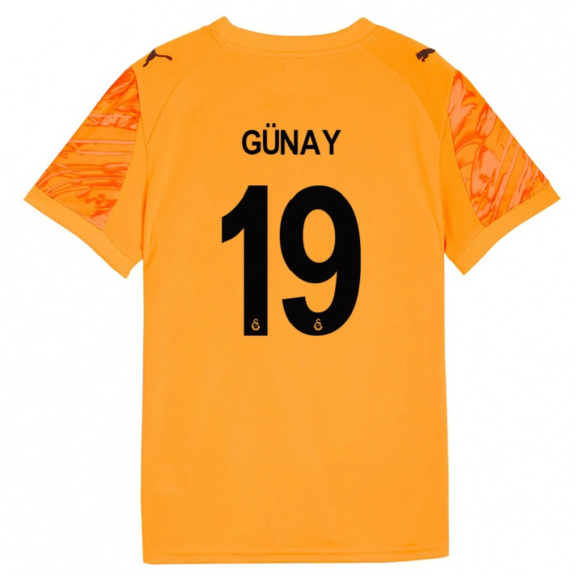 Danxen Enfant Günay Güvenç #19 Maillot de Gardien Orange Foncé Noir 2025/26 T-shirt