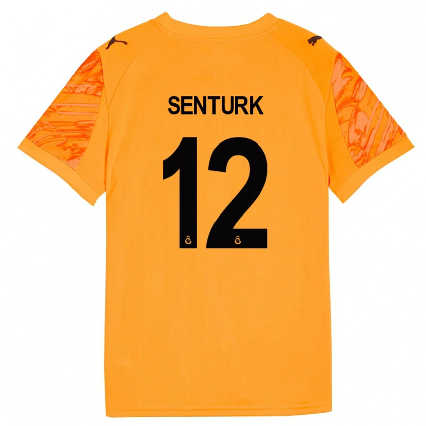 Danxen Enfant Haktan Şentürk #12 Maillot de Gardien Orange Foncé Noir 2025/26 T-shirt