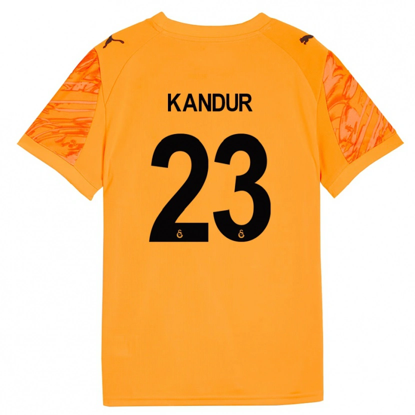 Danxen Enfant Müge Kandur #23 Maillot de Gardien Orange Foncé Noir 2025/26 T-shirt
