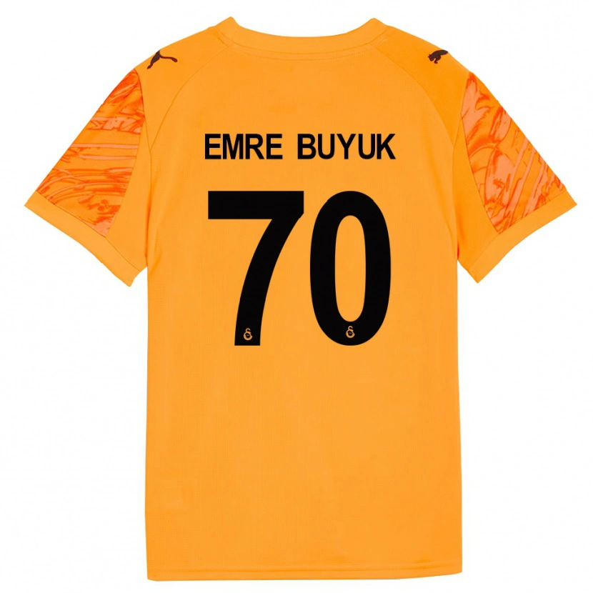 Danxen Enfant Enes Emre Büyük #70 Maillot de Gardien Orange Foncé Noir 2025/26 T-shirt