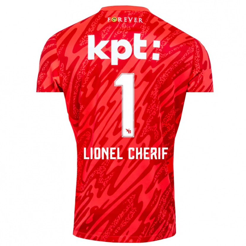 Danxen Enfant Kader Cherif #1 Maillot de Gardien Rouge Blanc 2025/26 T-shirt