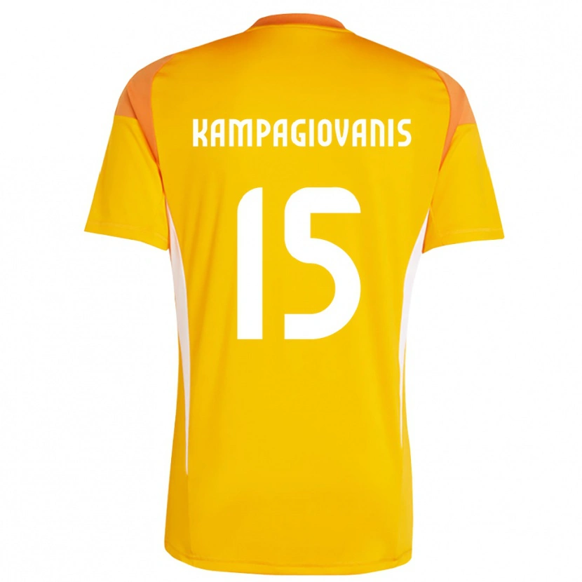 Danxen Enfant Anastasios Kampagiovanis #15 Maillot de Gardien Orange Blanc 2025/26 T-shirt