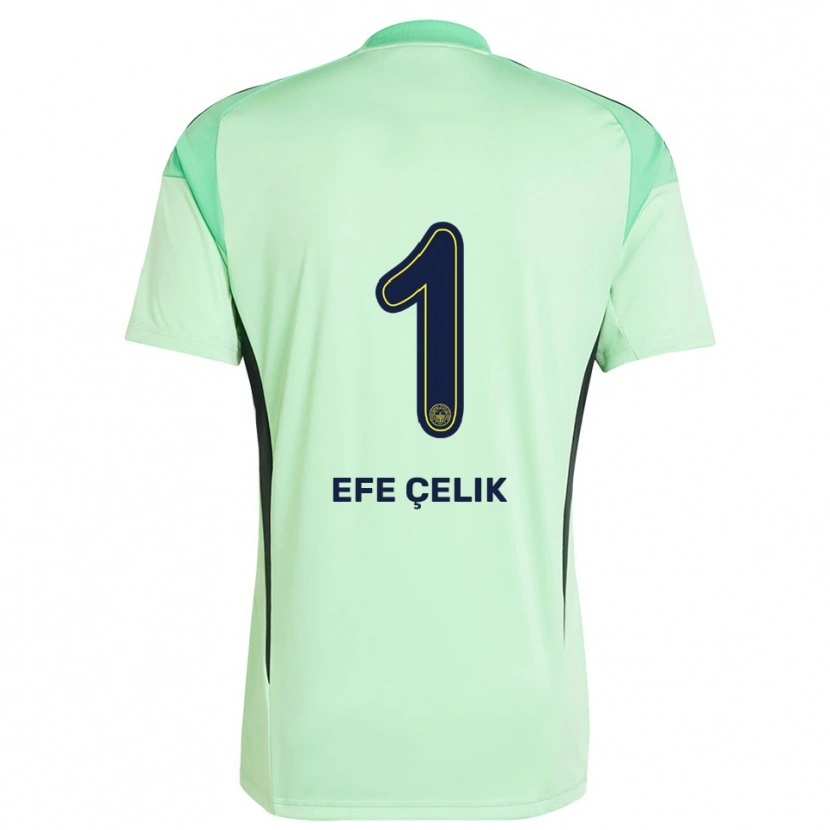 Danxen Enfant Mehmet Efe Çelik #1 Maillot de Gardien Vert Clair Noir 2025/26 T-shirt