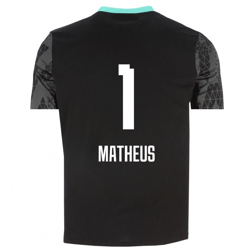 Danxen Enfant Matheus #1 Maillot de Gardien Gris Anthracite Noir 2025/26 T-shirt