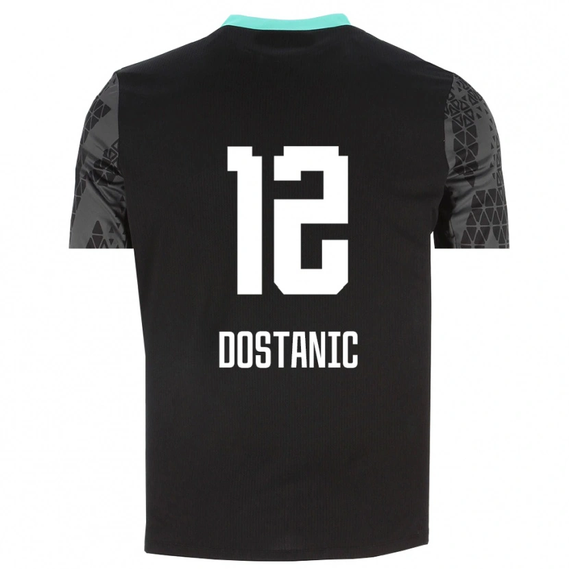 Danxen Enfant Filip Dostanic #12 Maillot de Gardien Gris Anthracite Noir 2025/26 T-shirt