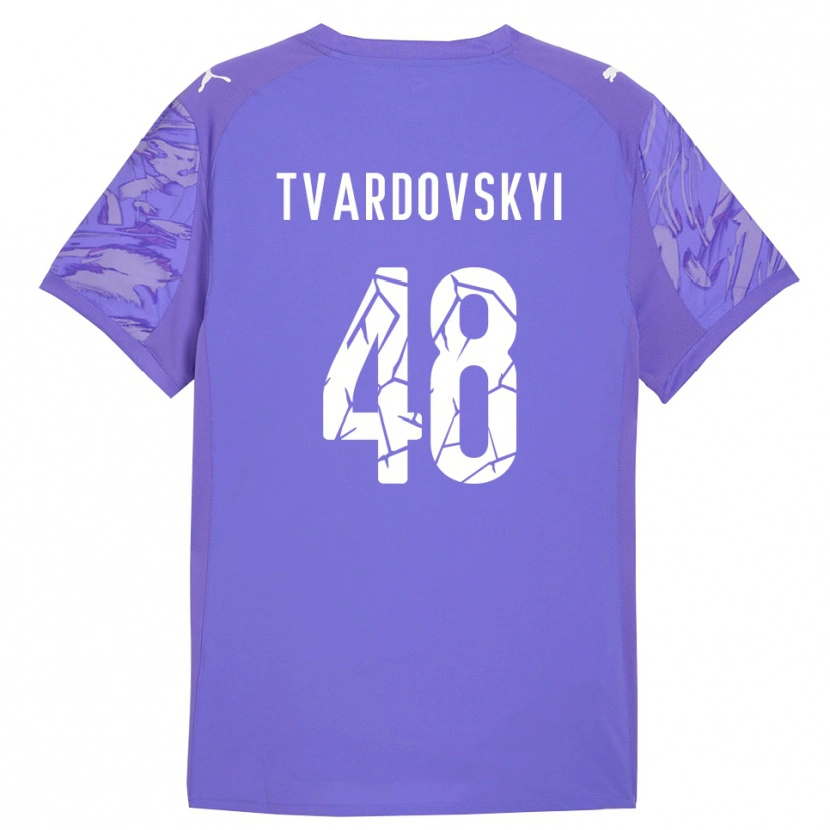 Danxen Enfant Denys Tvardovskyi #48 Maillot de Gardien Lilas Violet 2025/26 T-shirt