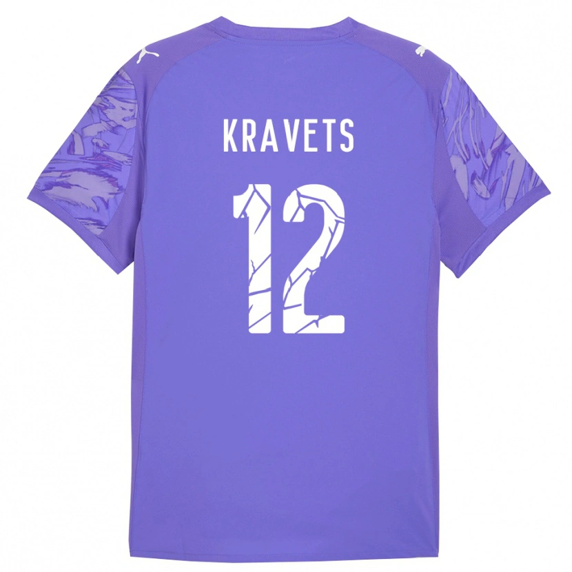 Danxen Enfant Vladyslav Kravets #12 Maillot de Gardien Lilas Violet 2025/26 T-shirt