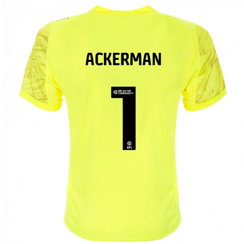 Danxen Enfant Emily Ackerman #1 Maillot de Gardien Noir Jaune 2025/26 T-shirt