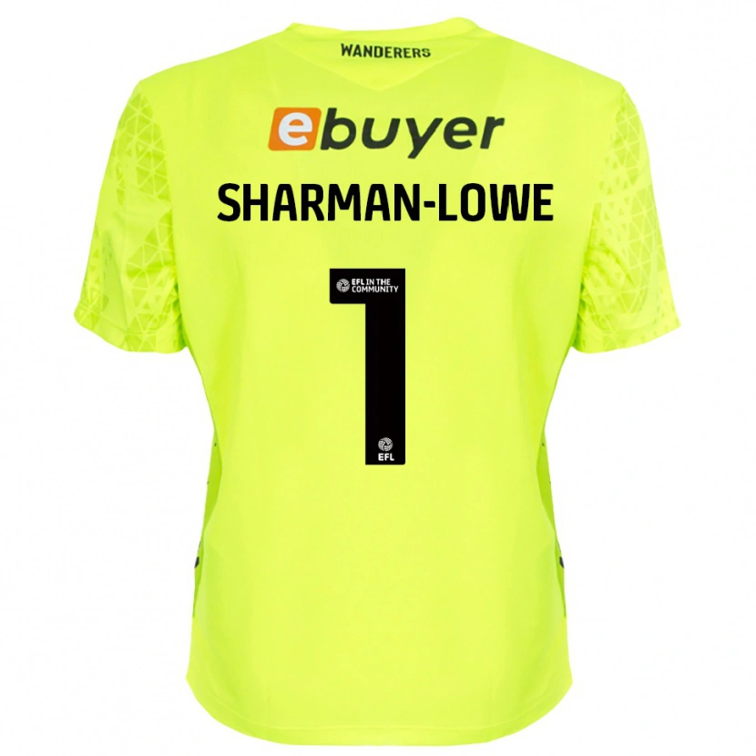 Danxen Enfant Teddy Sharman-Lowe #1 Maillot de Gardien Vert Fluorescent 2025/26 T-shirt