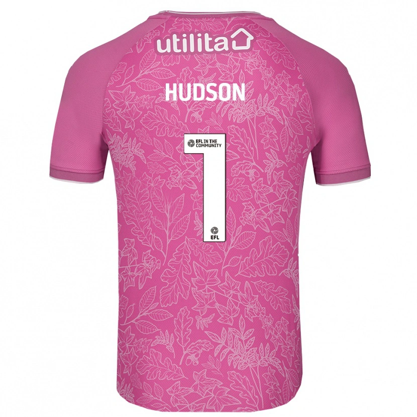 Danxen Enfant Sarah Hudson #1 Maillot de Gardien Noir Rose 2025/26 T-shirt
