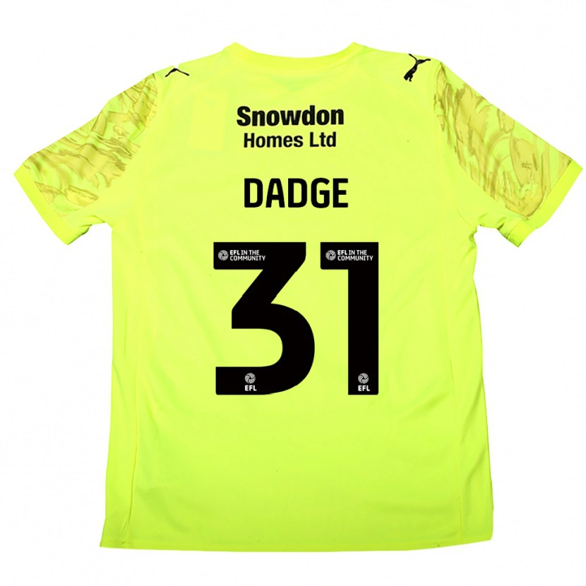 Danxen Enfant James Dadge #31 Maillot de Gardien Vert Fluorescent 2025/26 T-shirt