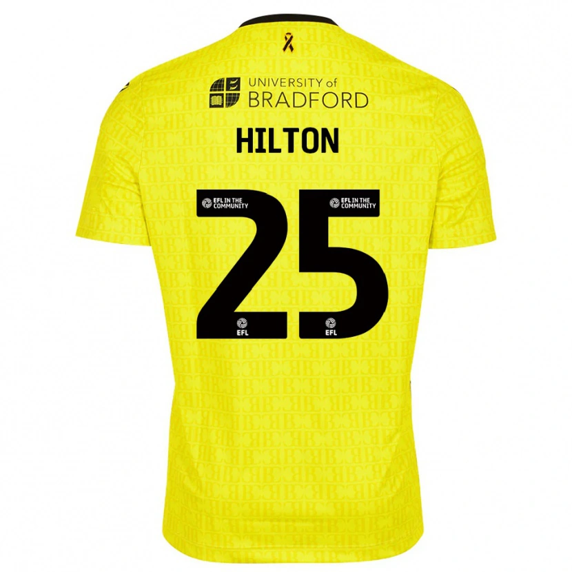 Danxen Enfant Joe Hilton #25 Maillot de Gardien Noir Jaune 2025/26 T-shirt