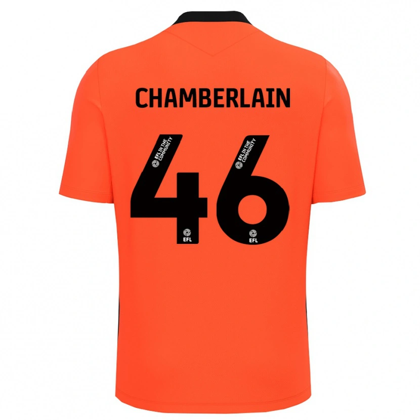 Danxen Enfant Harrison Chamberlain #46 Maillot de Gardien Noir Rouge 2025/26 T-shirt