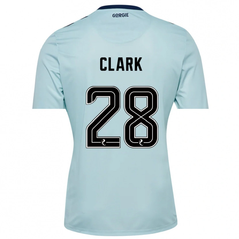 Danxen Enfant Zander Clark #28 Maillot de Gardien Noir Bleu Clair 2025/26 T-shirt