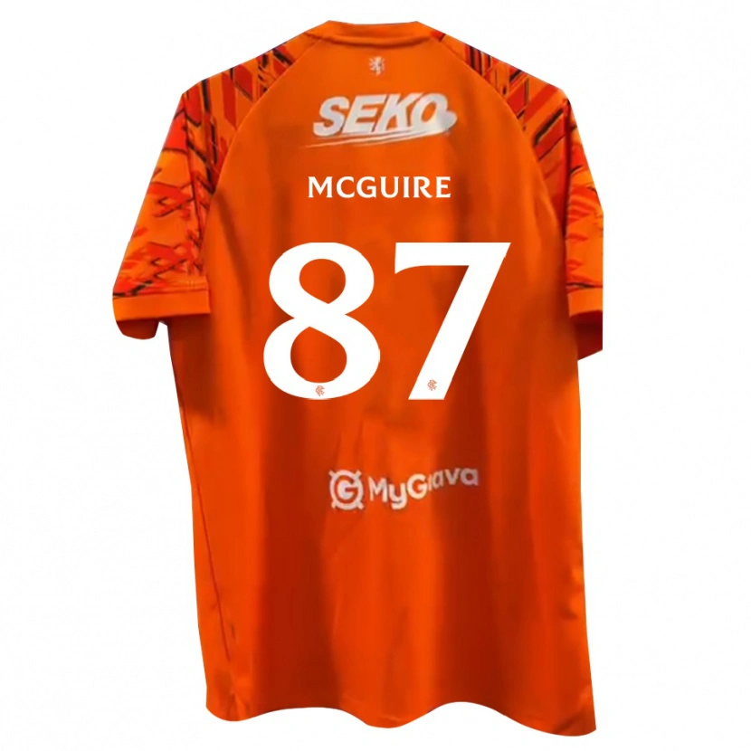 Danxen Enfant Rydnn McGuire #87 Maillot de Gardien Blanc Orange 2025/26 T-shirt