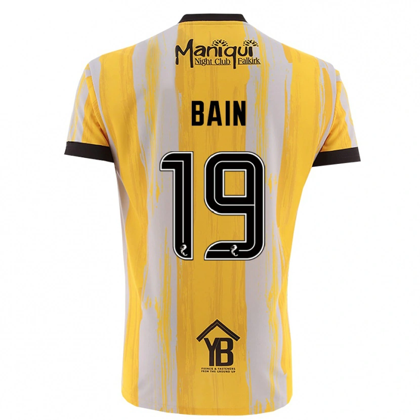 Danxen Enfant Scott Bain #19 Maillot de Gardien Noir Jaune 2025/26 T-shirt