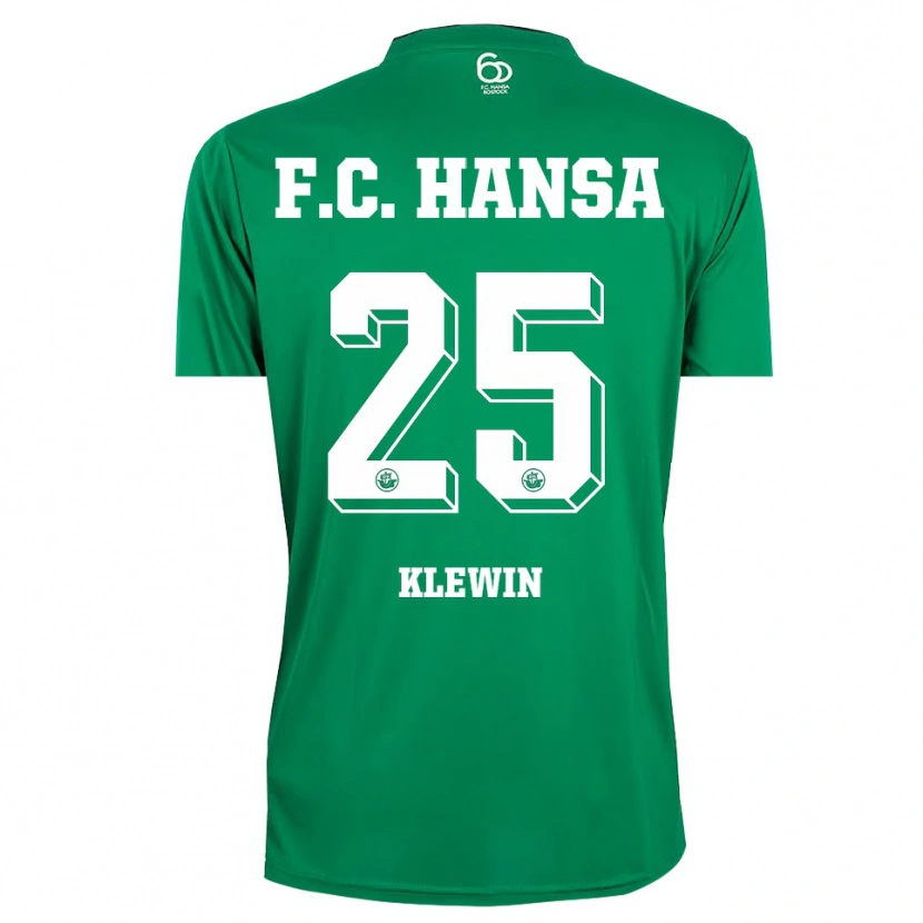 Danxen Enfant Philipp Klewin #25 Maillot de Gardien Vert Foncé Blanc 2025/26 T-shirt