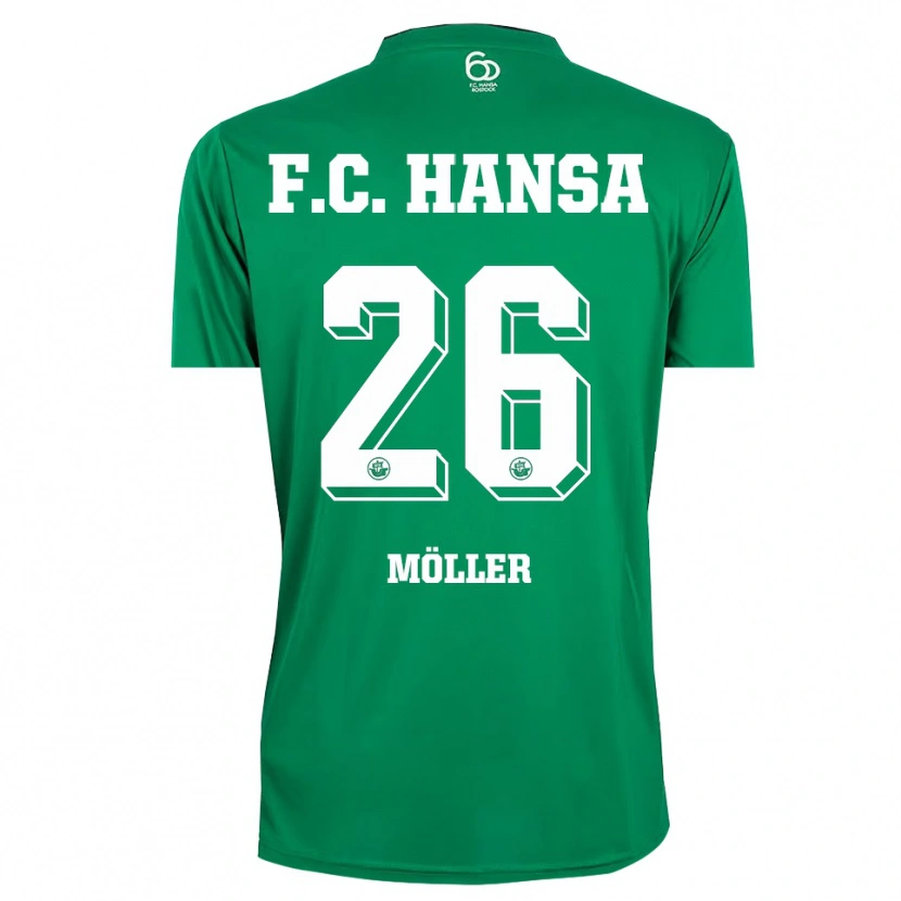 Danxen Enfant Andreas Möller #26 Maillot de Gardien Vert Foncé Blanc 2025/26 T-shirt
