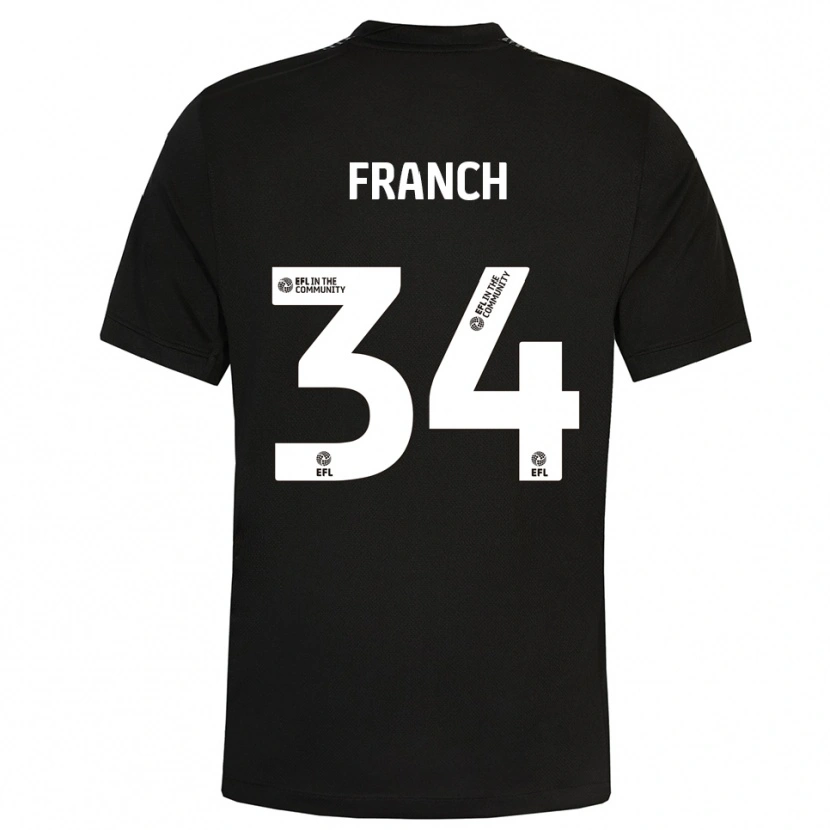 Danxen Enfant Adrianna Franch #34 Maillot de Gardien Noir Blanc 2025/26 T-shirt