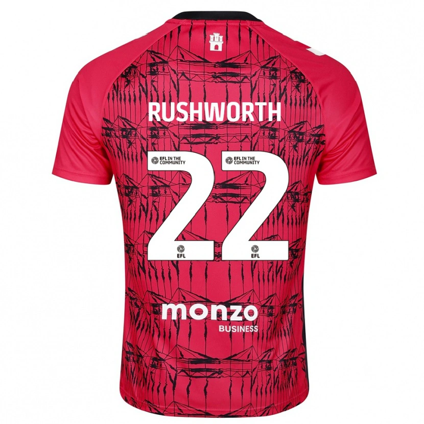 Danxen Enfant Carl Rushworth #22 Maillot de Gardien Blanc Rouge 2025/26 T-shirt