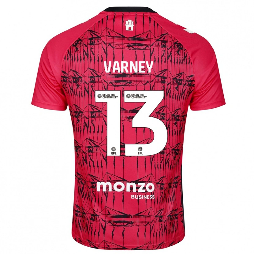 Danxen Enfant Oscar Varney #13 Maillot de Gardien Blanc Rouge 2025/26 T-shirt