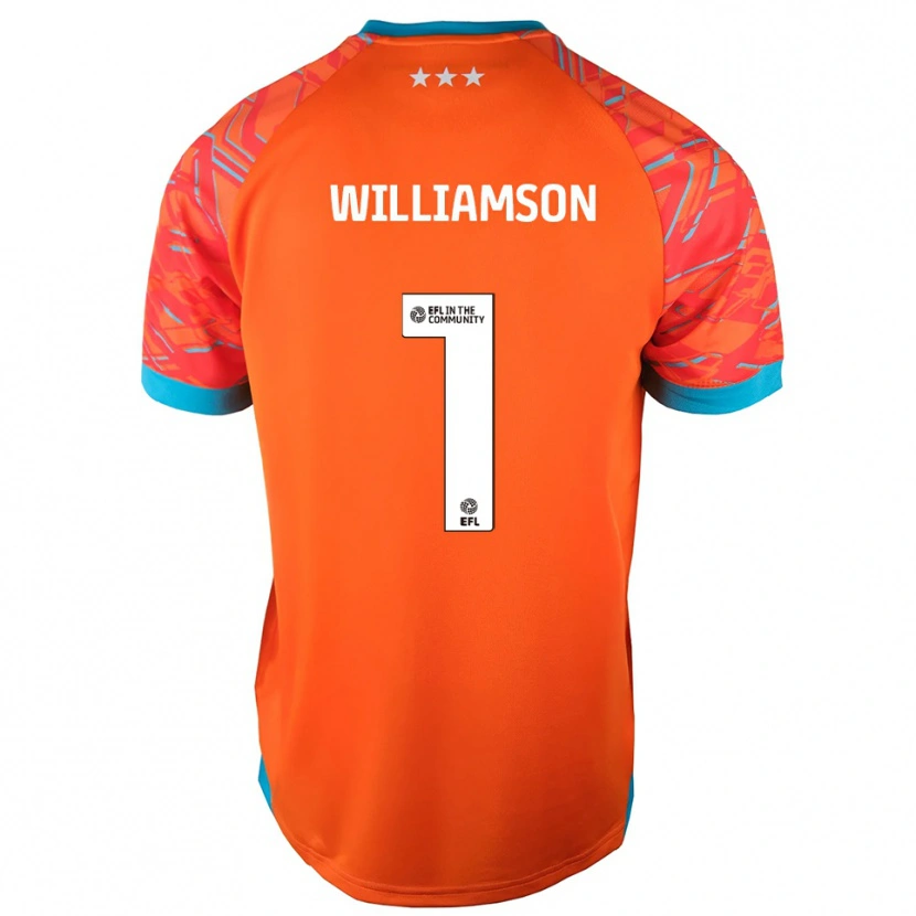 Danxen Enfant Woody Williamson #1 Maillot de Gardien Blanc Orange 2025/26 T-shirt