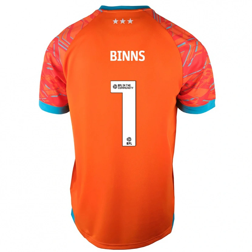 Danxen Enfant Charlie Binns #1 Maillot de Gardien Blanc Orange 2025/26 T-shirt
