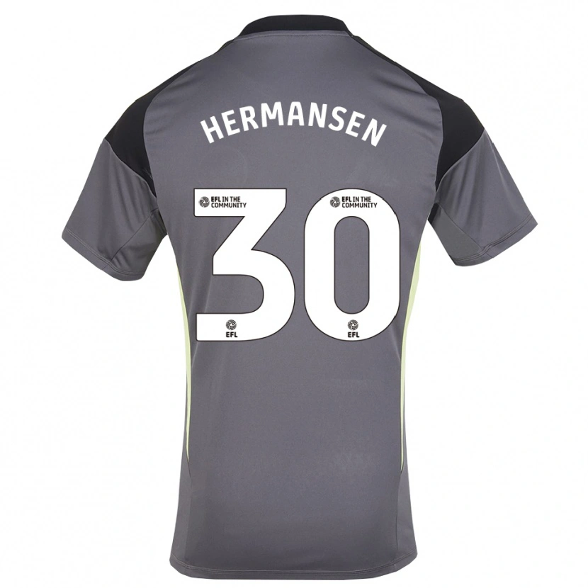 Danxen Enfant Mads Hermansen #30 Maillot de Gardien Blanc Gris 2025/26 T-shirt